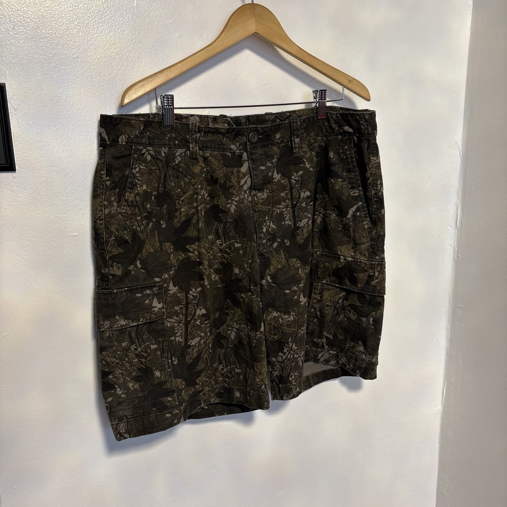Old Navy Lived-In Straight Cargo Shorts Men's 38 Camo 10" Inseam hunting